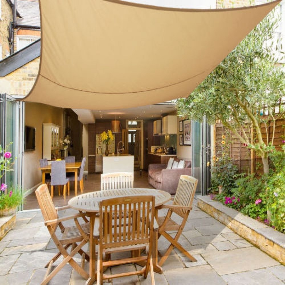 3m x 2m Sun Shade Sail Garden Patio Canopy Awning Screen 98% UV Block Sand