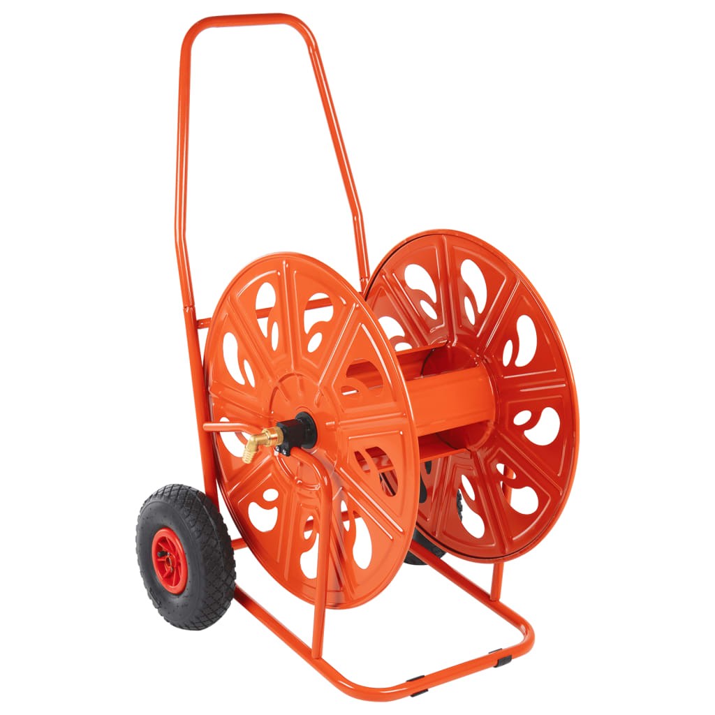 Hose Reel Cart for 140 m 3/4" Garden Trolley Steel vidaXL