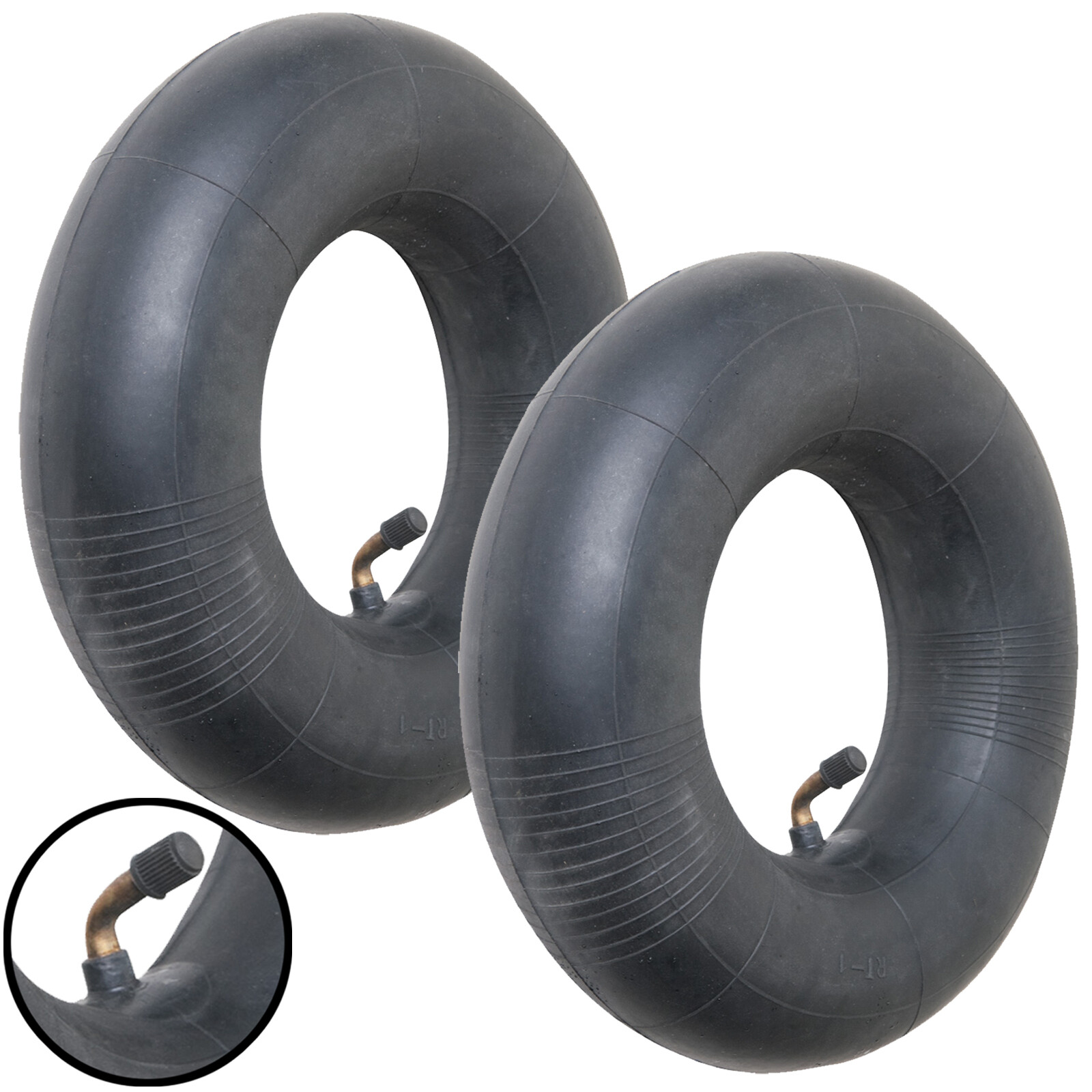 Inner Tube Ride On Lawnmower Tyre Schrader TR-87 L Shape Bent Valve 15x600-6 x2