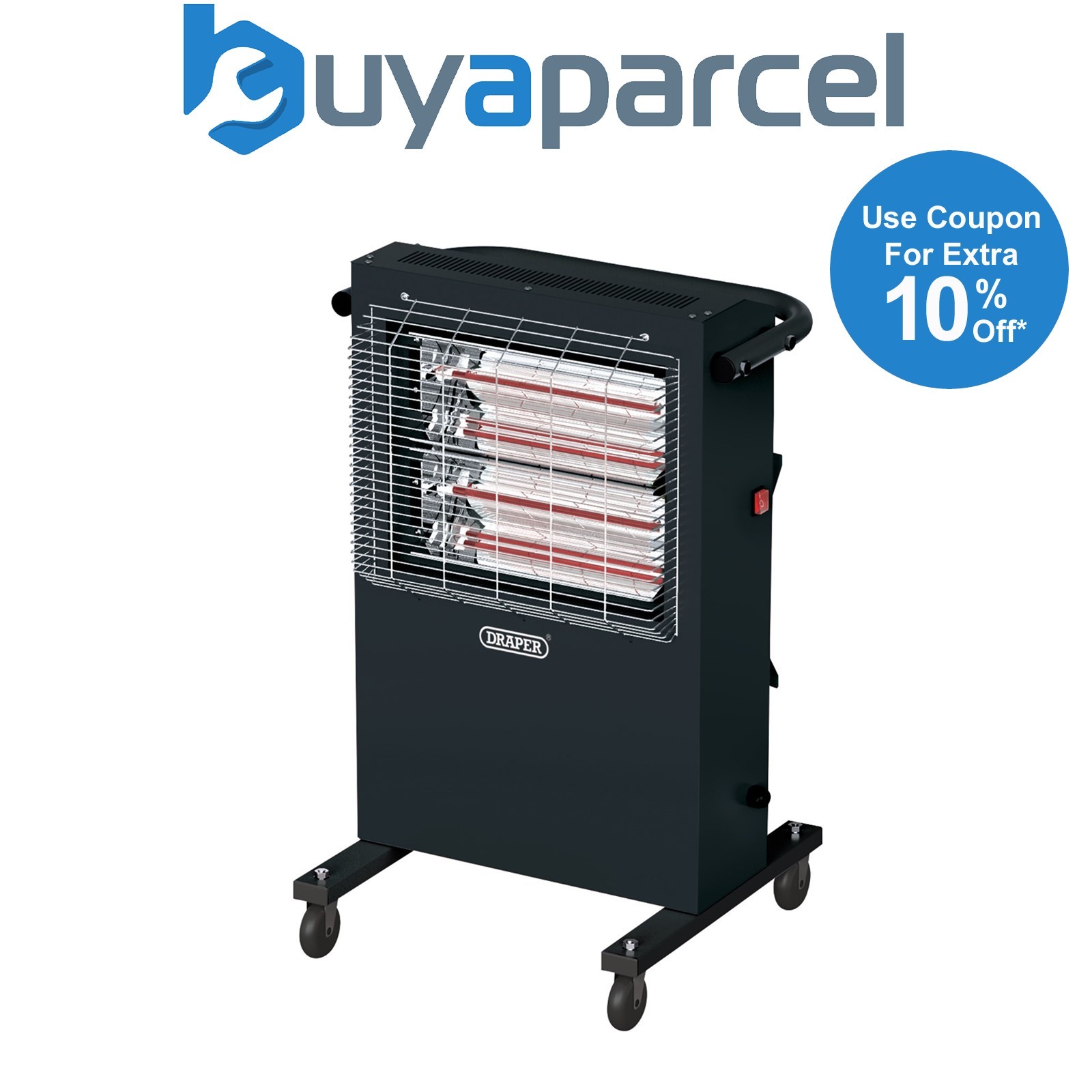 Draper 04745 230V Infrared Cabinet Heater, 2.8kW, 9553 BTU