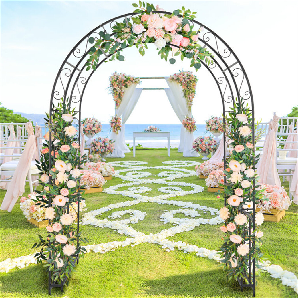 Metal Garden Arch Heavy Duty Rose Climbing Plants Sturdy Archway Arbour Frame UK
