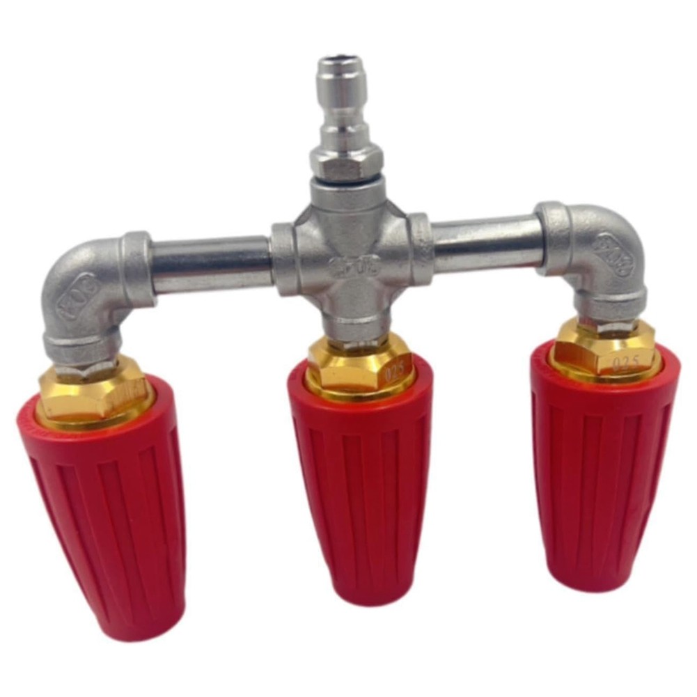 Rotating Nozzle Triple Nozzle Pressure Washer Spare Tip for Deck Floor9426