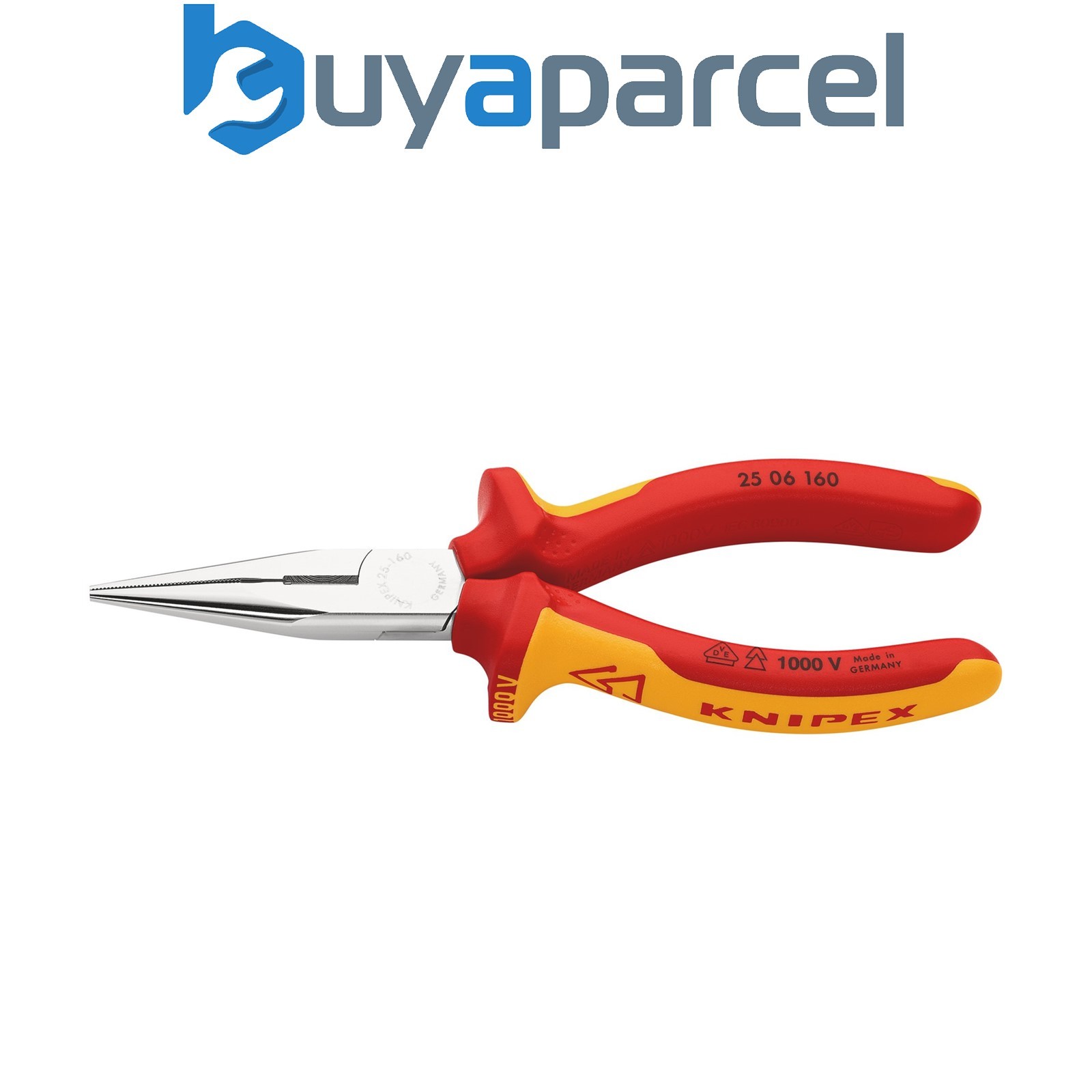 Draper 81238 KNIPEX 25 06 160 SBE Snipe Nose Side Cutting Pliers, 160mm