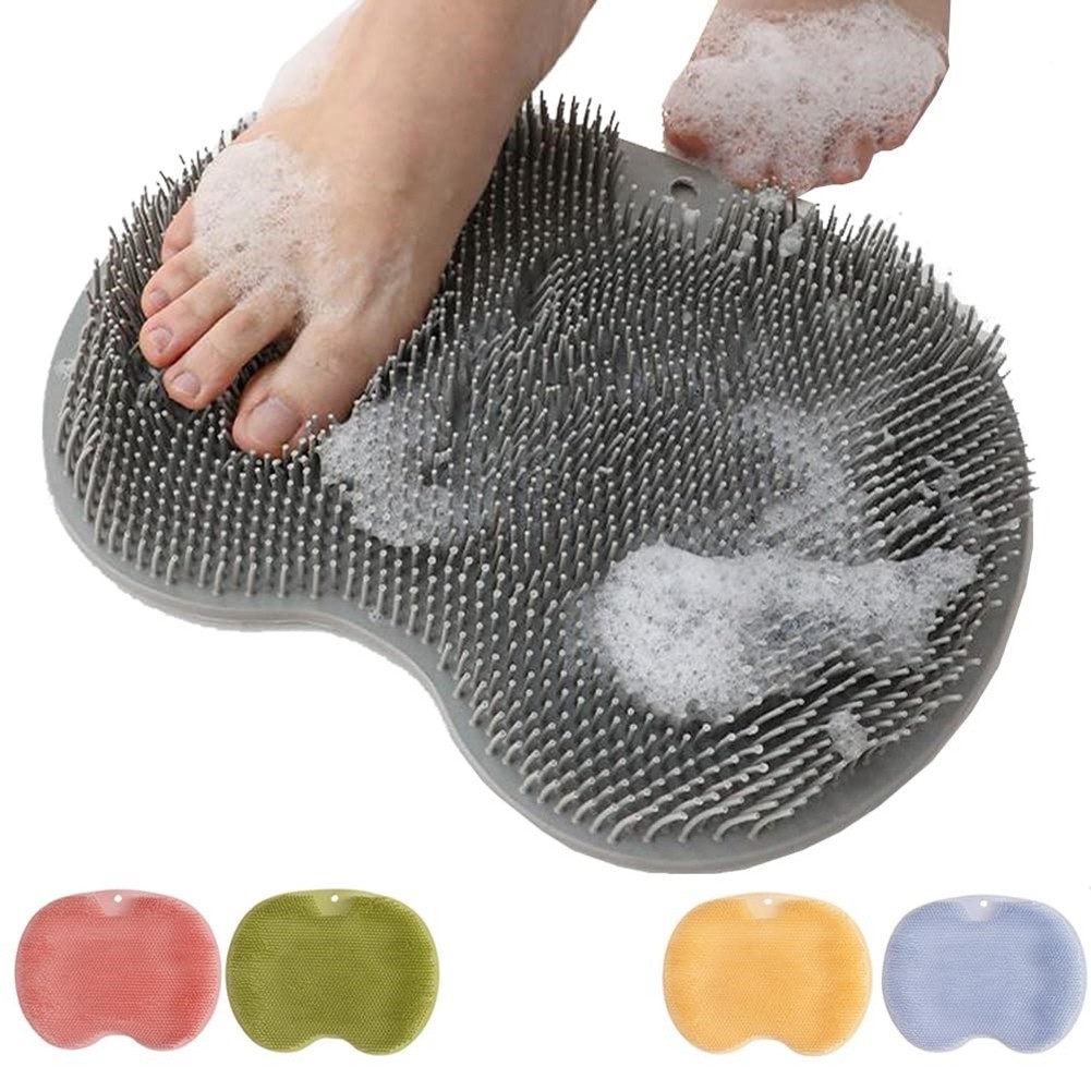 10PCS Shower Foot Scrubber Mat with Non-Slip Suction Cups Foot Back7294