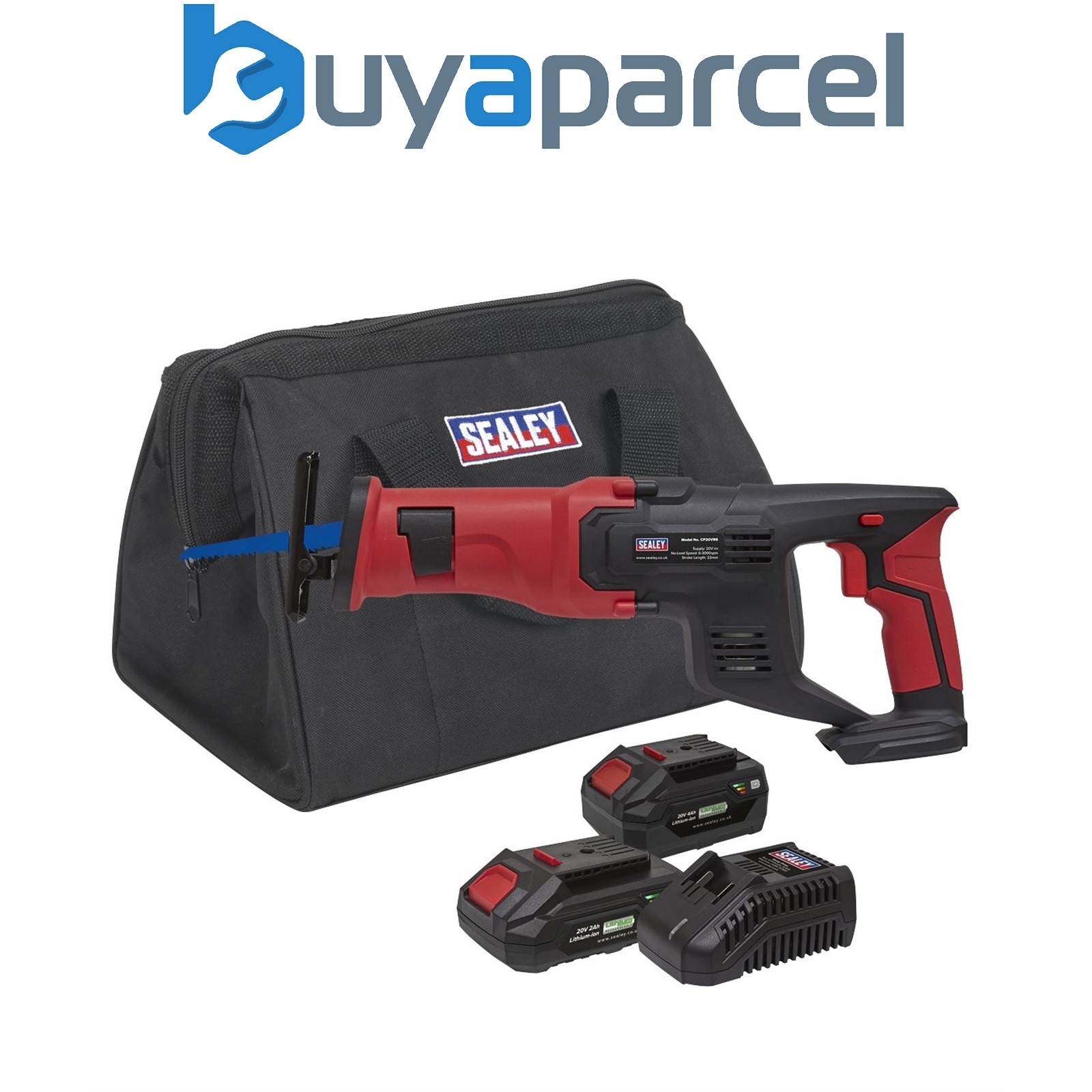 Sealey CP20VRSKIT SV20 Series Cordless Reciprocating Saw 20V - 2 Batteries