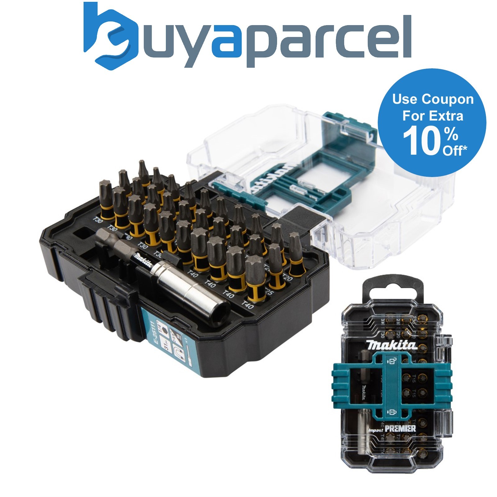 Makita E-25111 31 Piece Impact Premier Torsion TORX Bit Set Impact Driver + Case