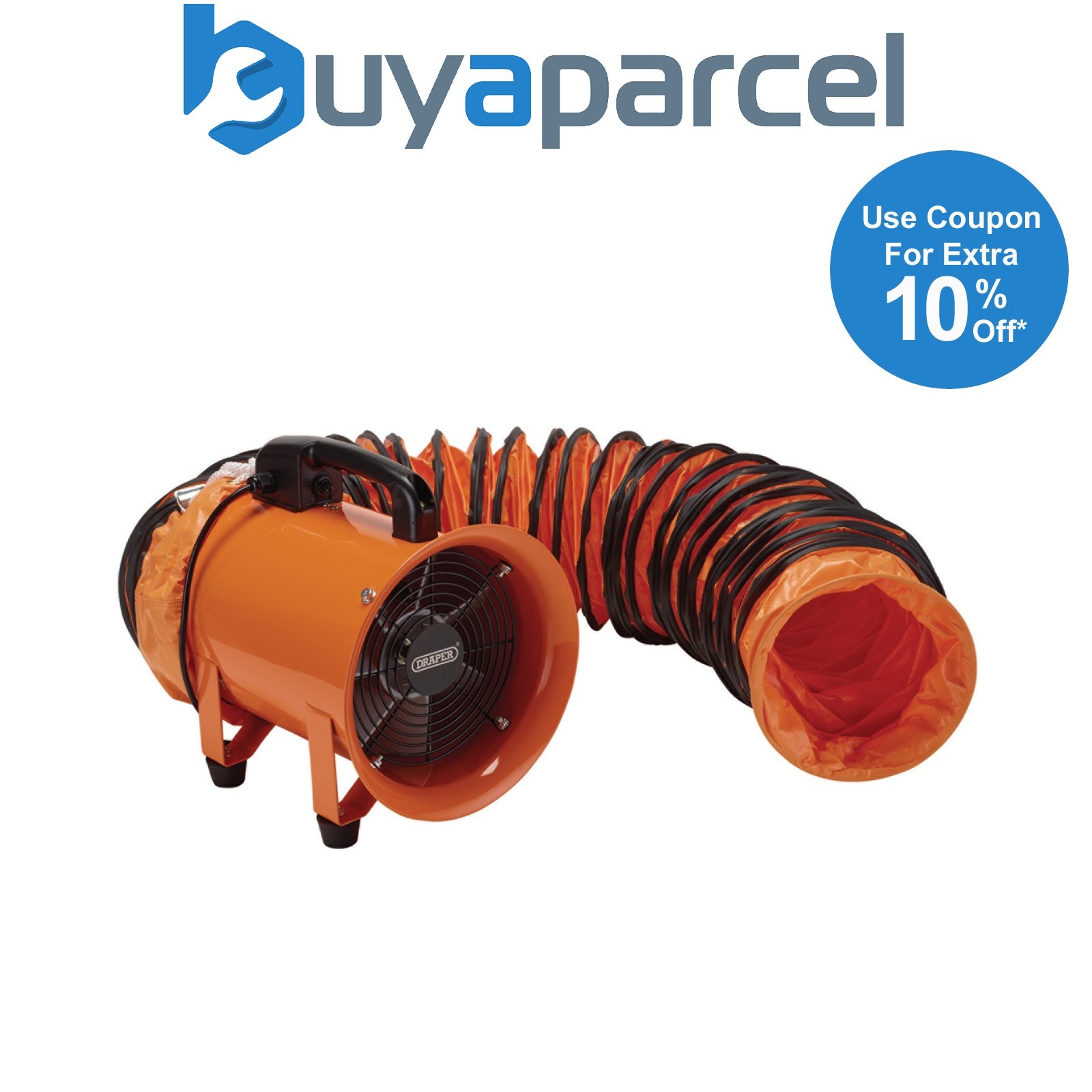 Draper 19406 230V Air Mover Ventilator, 8"/200mm, 180W