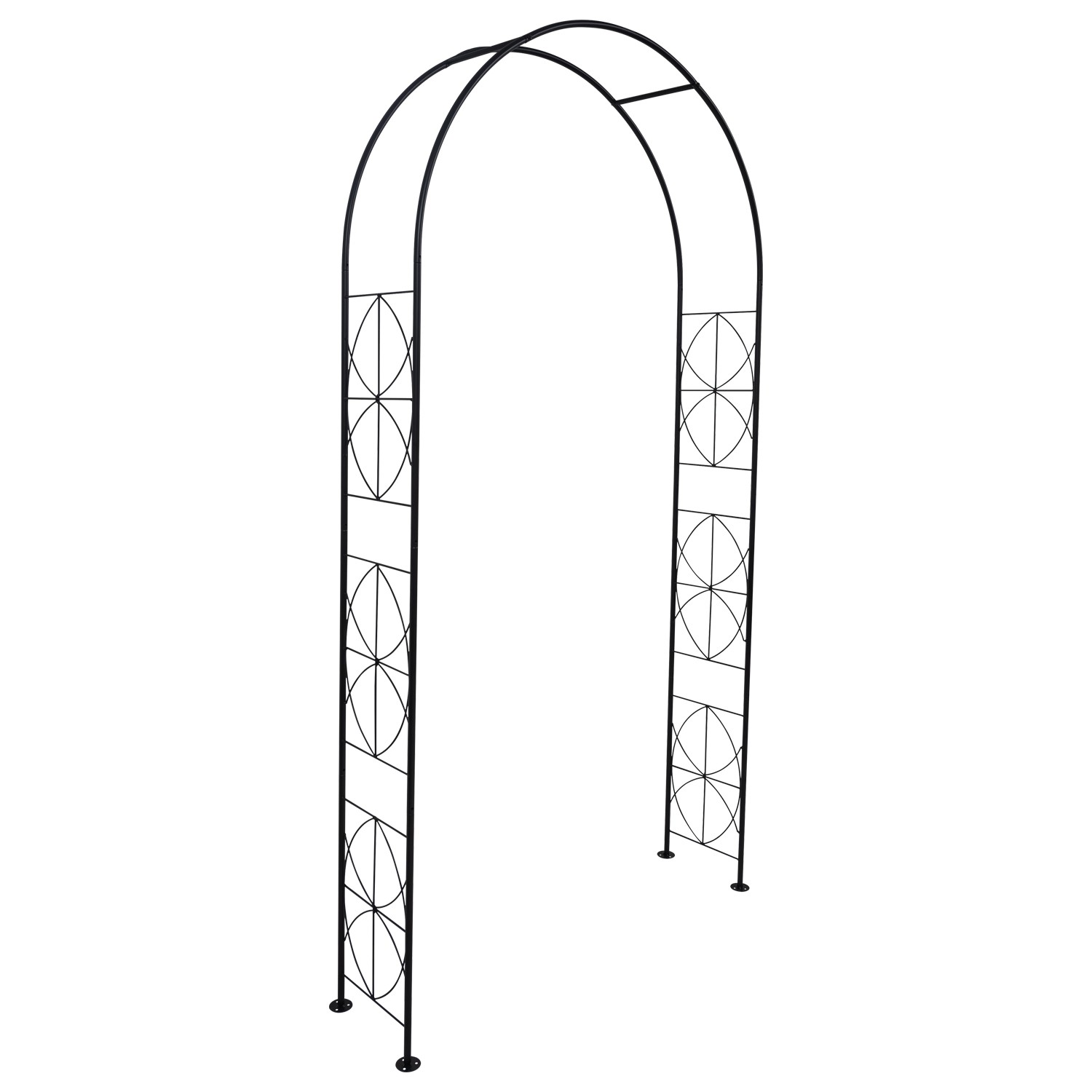 Metal Garden Arch Trellis Arched Frame Climbing Plant Flower Decorative Archway