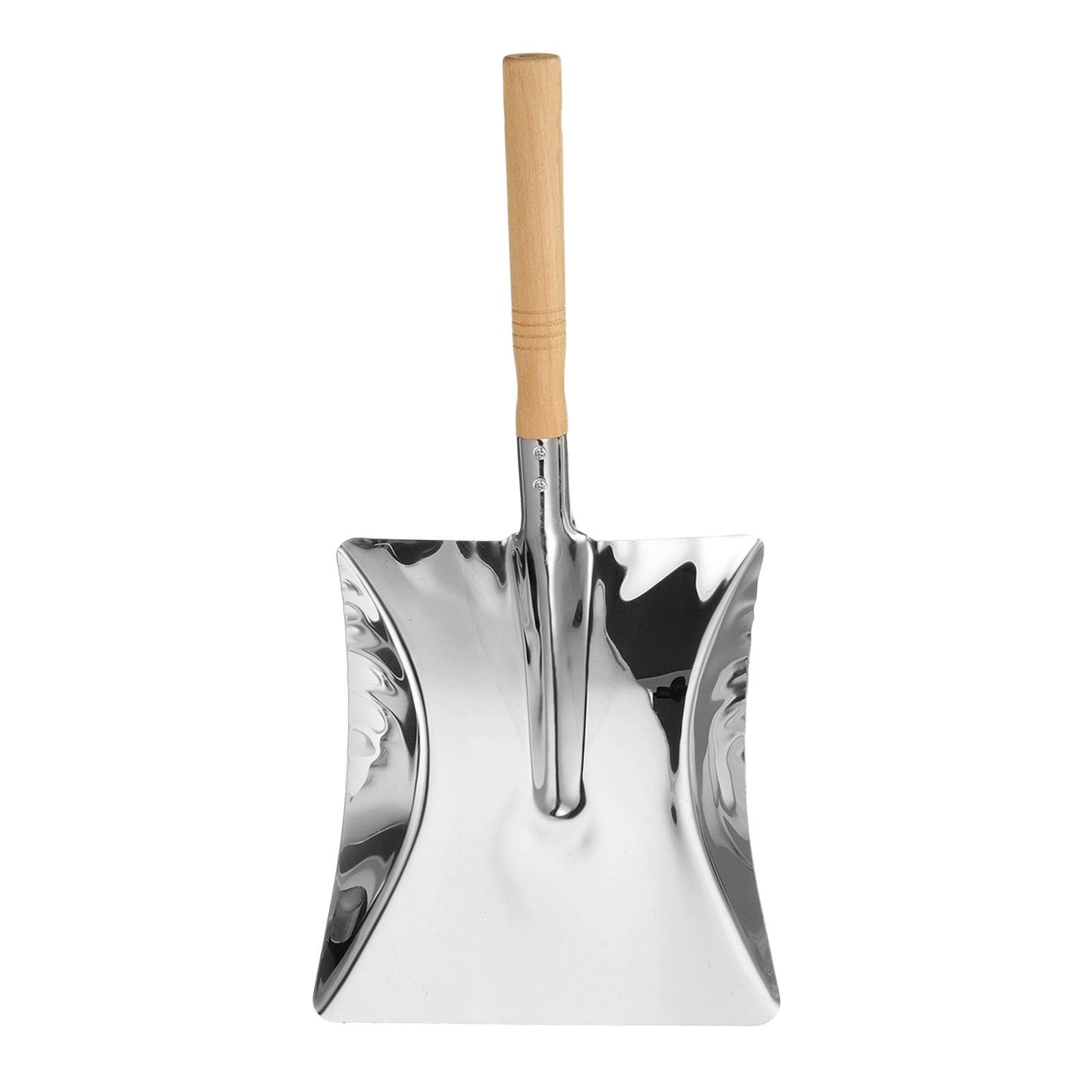Fireplace Ash Shovel 18" Stainless Steel Garden Shovel with Wooden Handle