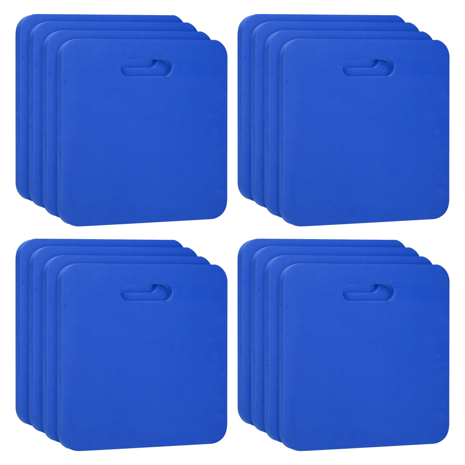 16pcs Portable Stadium Bleacher Seat Pad EVA Foam Cushion Kneeling Mat Blue