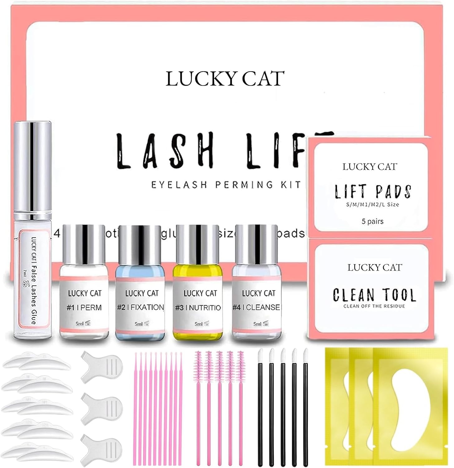 Upgraded Lash Lift Kit,Professional Semi-Permanent Eyelash Perming Kit,Lashes L