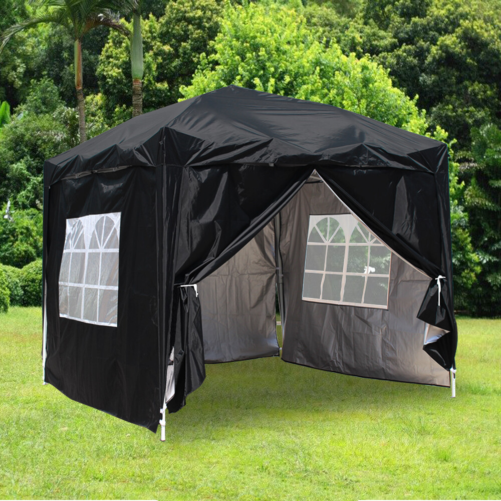 2x2M Outdoor Pop Up Gazebo Garden Marquee Canopy Party Canopy Tent with 4 Sides