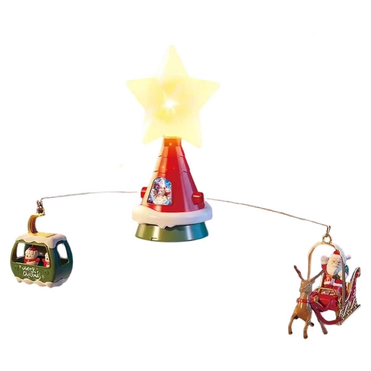 1set Christmas Hat Rotating Sled with Music& Light( TYPE-C) Kids/Adult9217