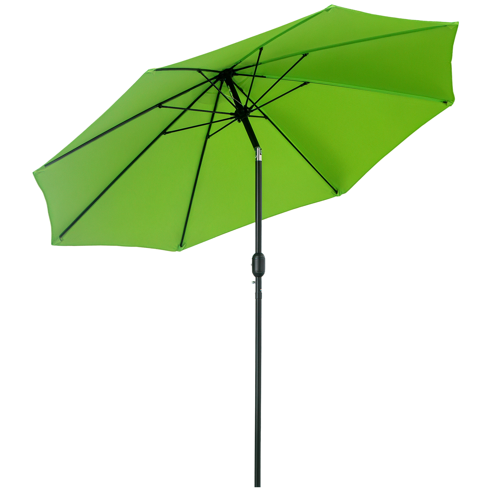 Outsunny 2.7M Patio Umbrella Outdoor Sunshade Canopy w/ Tilt and Crank Green