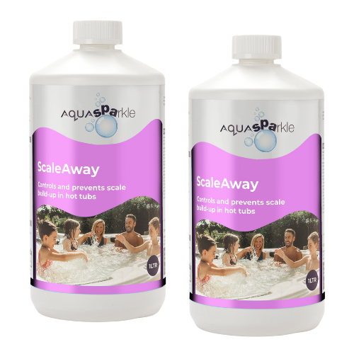 NEW! 2 x 1 Litre Aquasparkle Scale Away Remover Hot Tub Spa Descaler Limescale