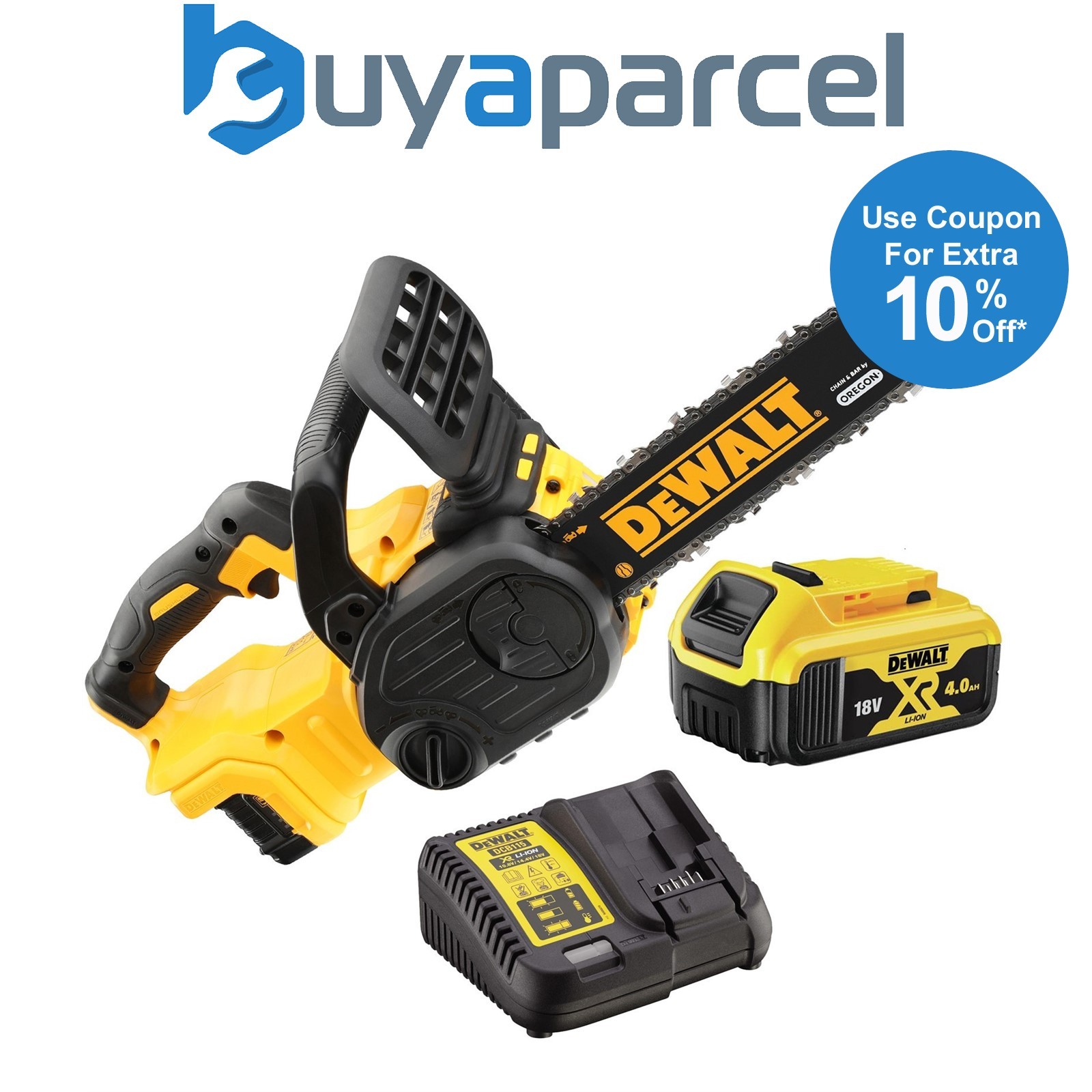 Dewalt DCM565M1 18v XR 30cm Cordless Chainsaw Brushless - 1 x 4.0ah Battery