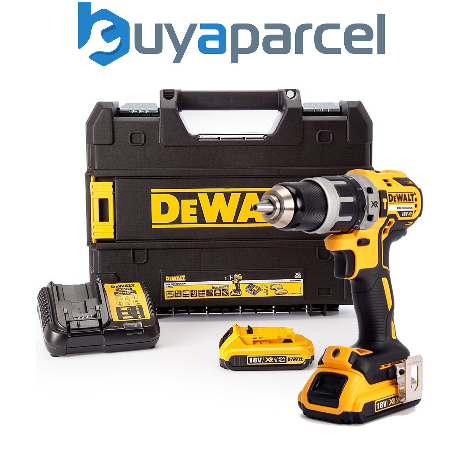 Dewalt DCD796D2 18v XR Brushless Compact Combi Hammer Drill - 2 x 2.0ah Battery