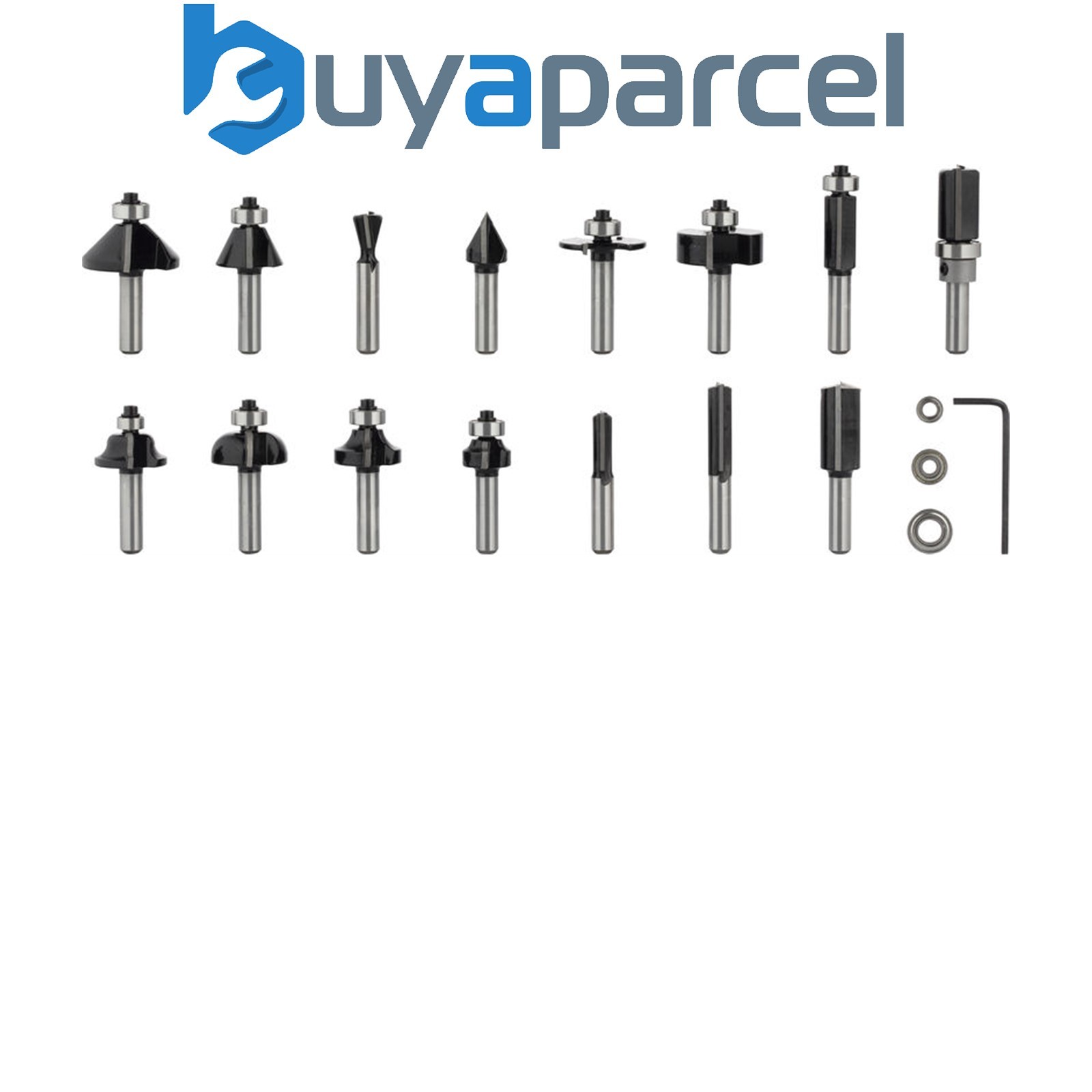 Bosch Router bit sets PRO Router Bit Mixed Set Shank 8 mm 15 pcs 2607017472