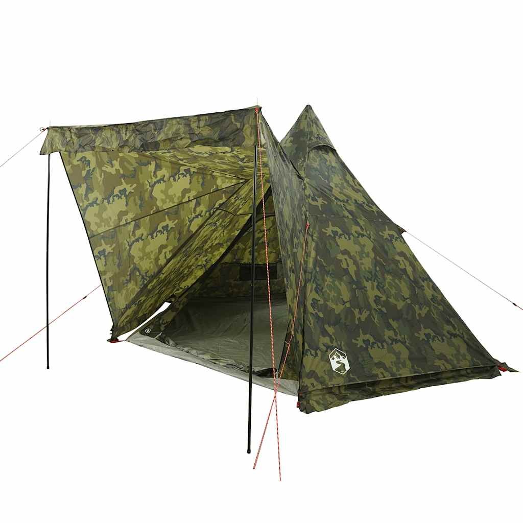 Family Tent Tipi 6-Person Lightweight Dome Camouflage Waterproof vidaXL