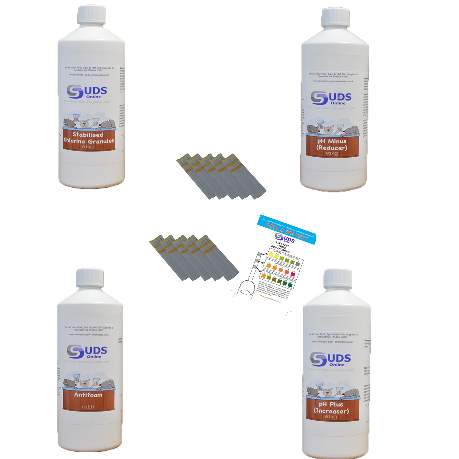 Large Hot tub double size water treatment kit chemical starter kit spas