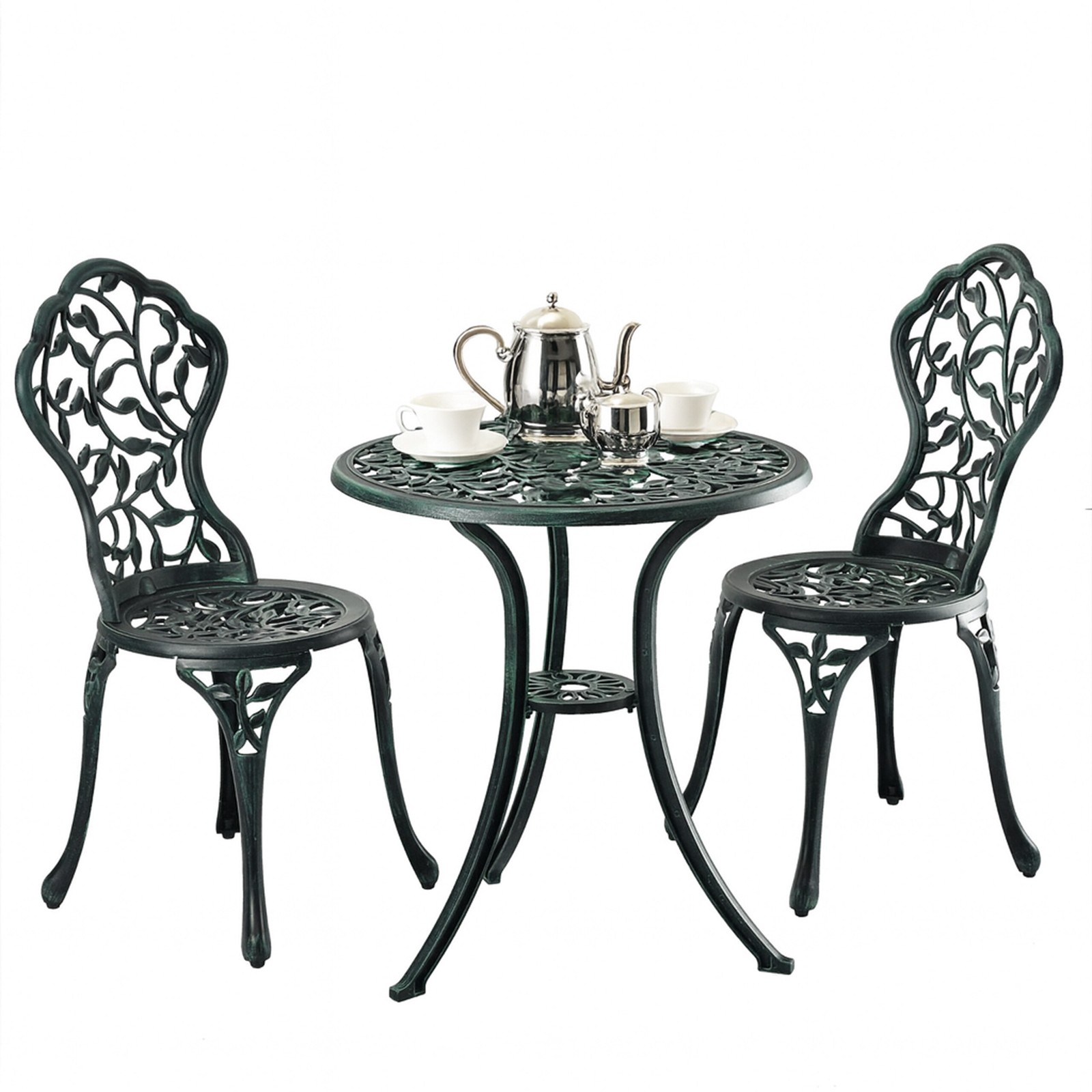 Garden furniture set 2 chairs round table balcony furniture balcony table metal