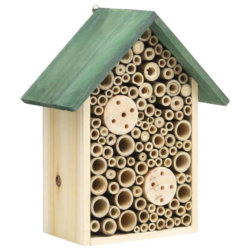 2x Solid Firwood Insect Hotels Wooden Garden Wildlife Nesting House vidaXL