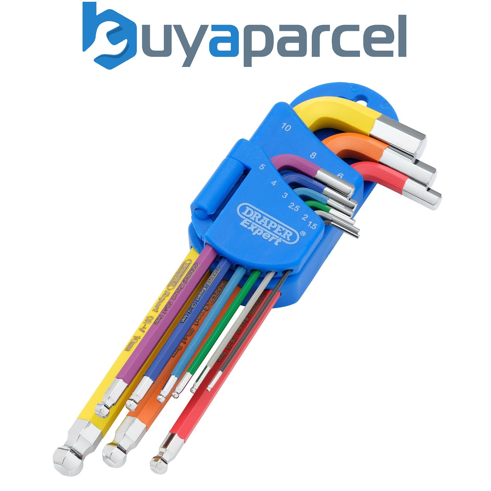 Draper 66132 Draper Expert Metric Hex. and Ball End Key Set, Colour Coded (9 Pie