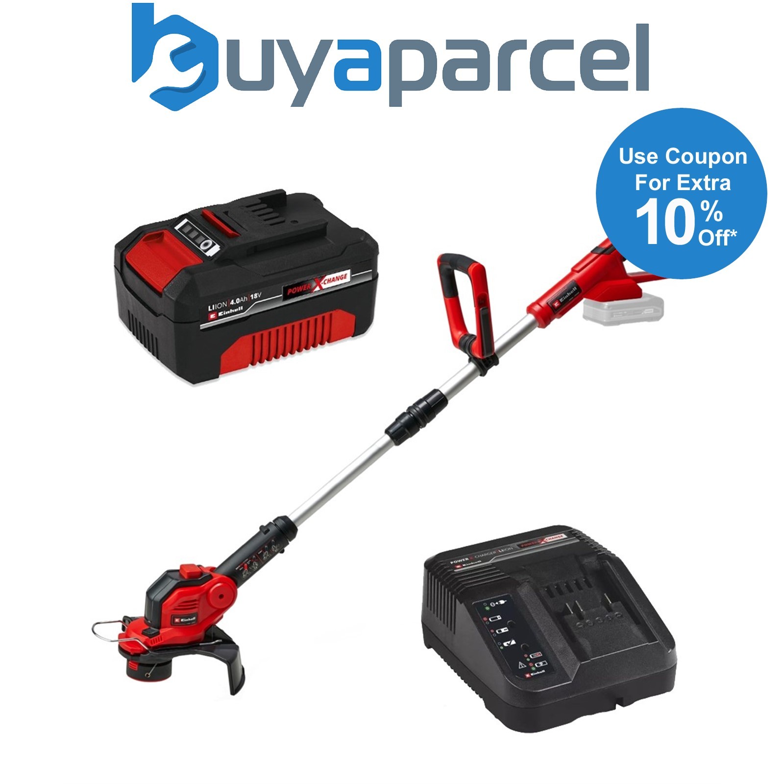 Einhell PXC Cordless Lawn Strimmer 28cm Grass Trimmer GE-CT Li + 1x 4AH Battery