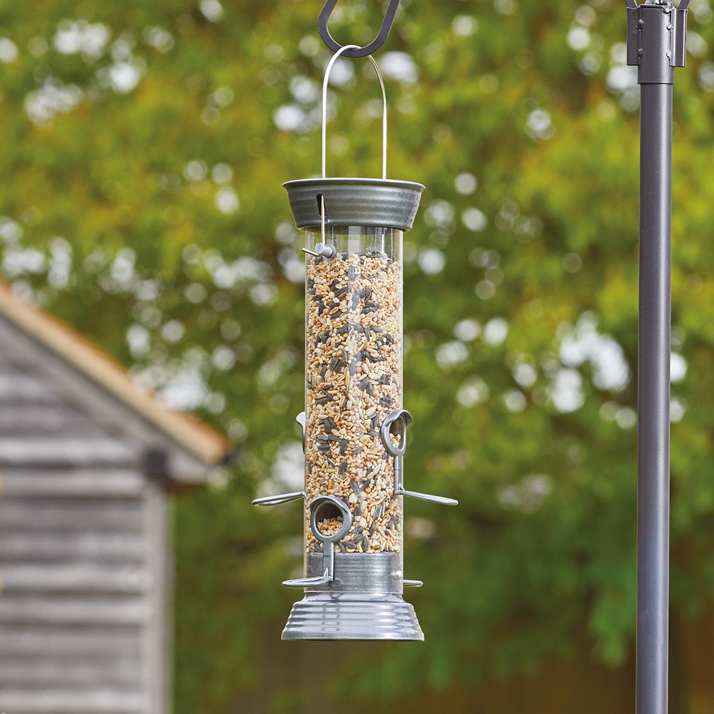 Supreme Seed Feeder 30cm, Hanging Tubular Bird Seed Feeder for Your Garden