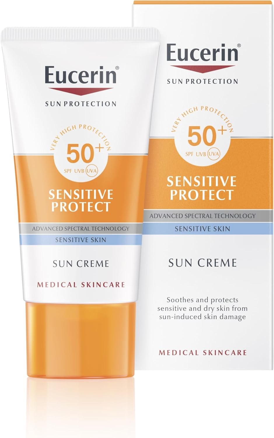 Eucerin Sensitive Protect Face Sun Cream SPF 50+ 50ml, Sun Protection Face Crea