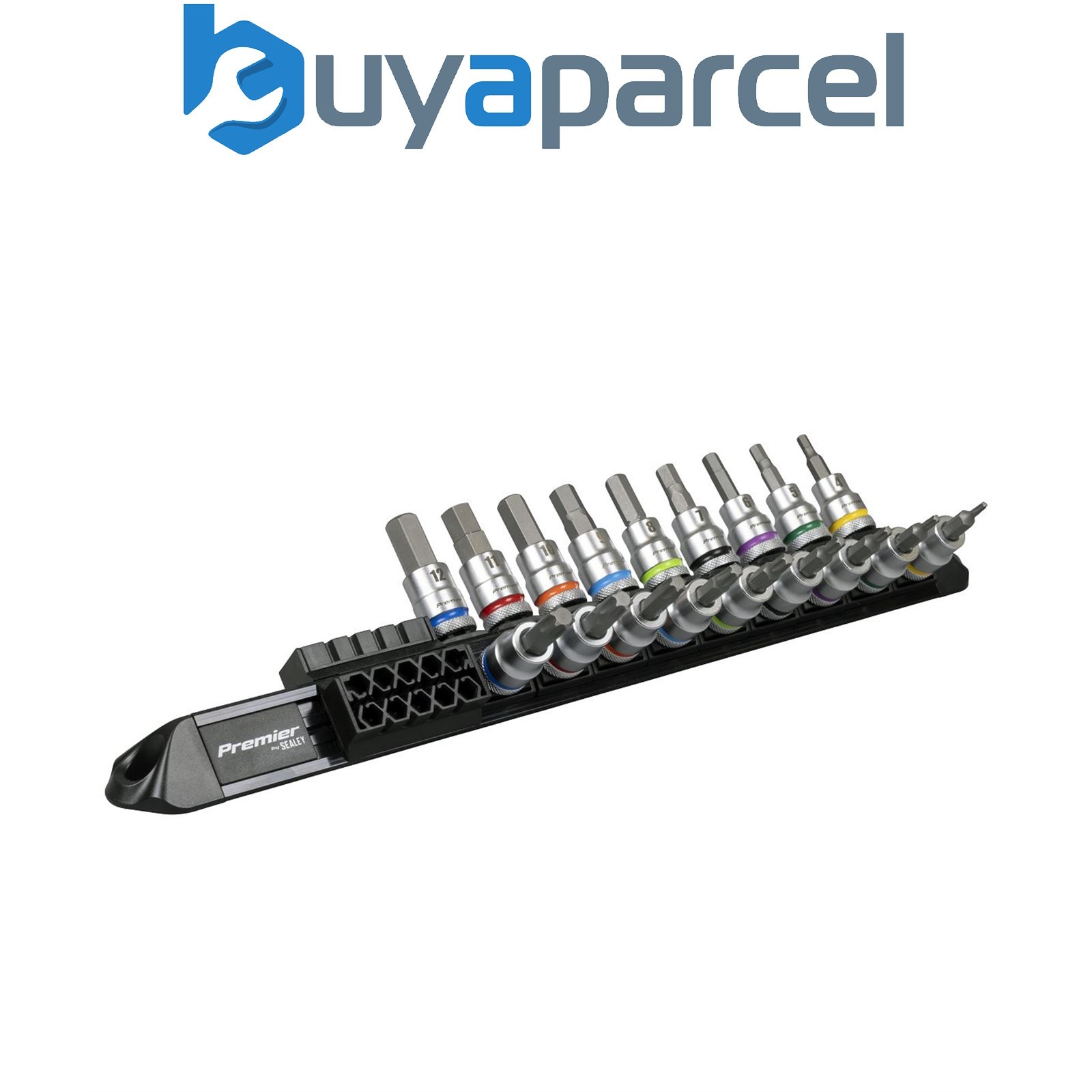 Sealey AK6252 Premier Platinum Series Hex & TRX-Star Socket Bit Set 3/8"Sq Drive