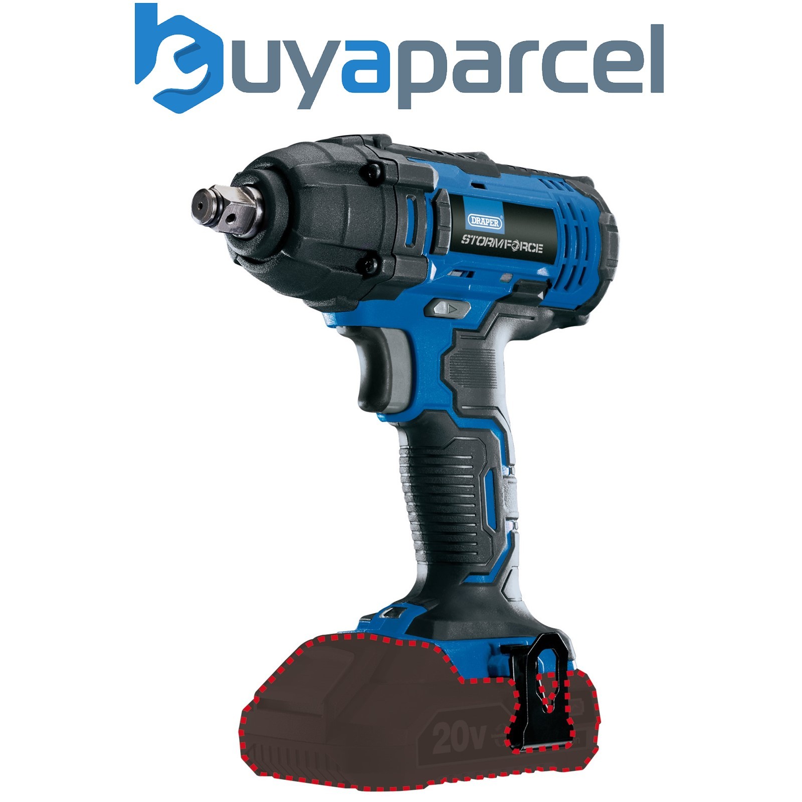 Draper 89519 Draper Storm Force 20V Mid-Torque Impact Wrench, 1/2" Sq. Dr., 250N