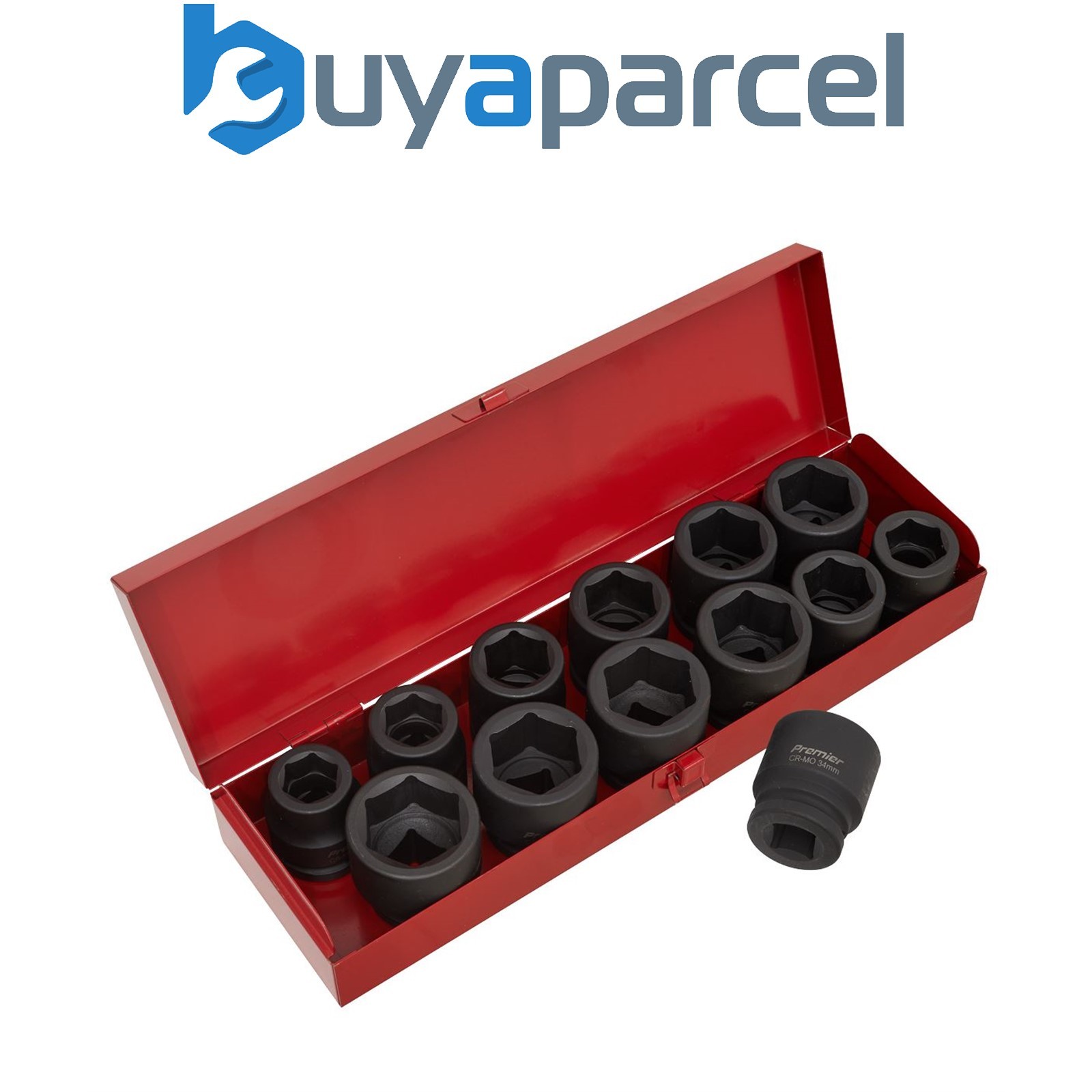 Sealey AK686 Premier Metric/Imperial Impact Socket Set 3/4"Sq Drive 13pc