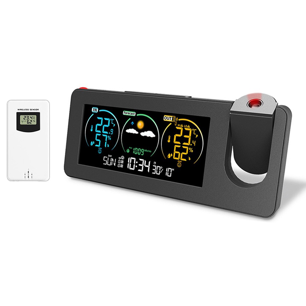 Electronic Projection Weather Station Outdoor/Indoor Weather Forecast6866