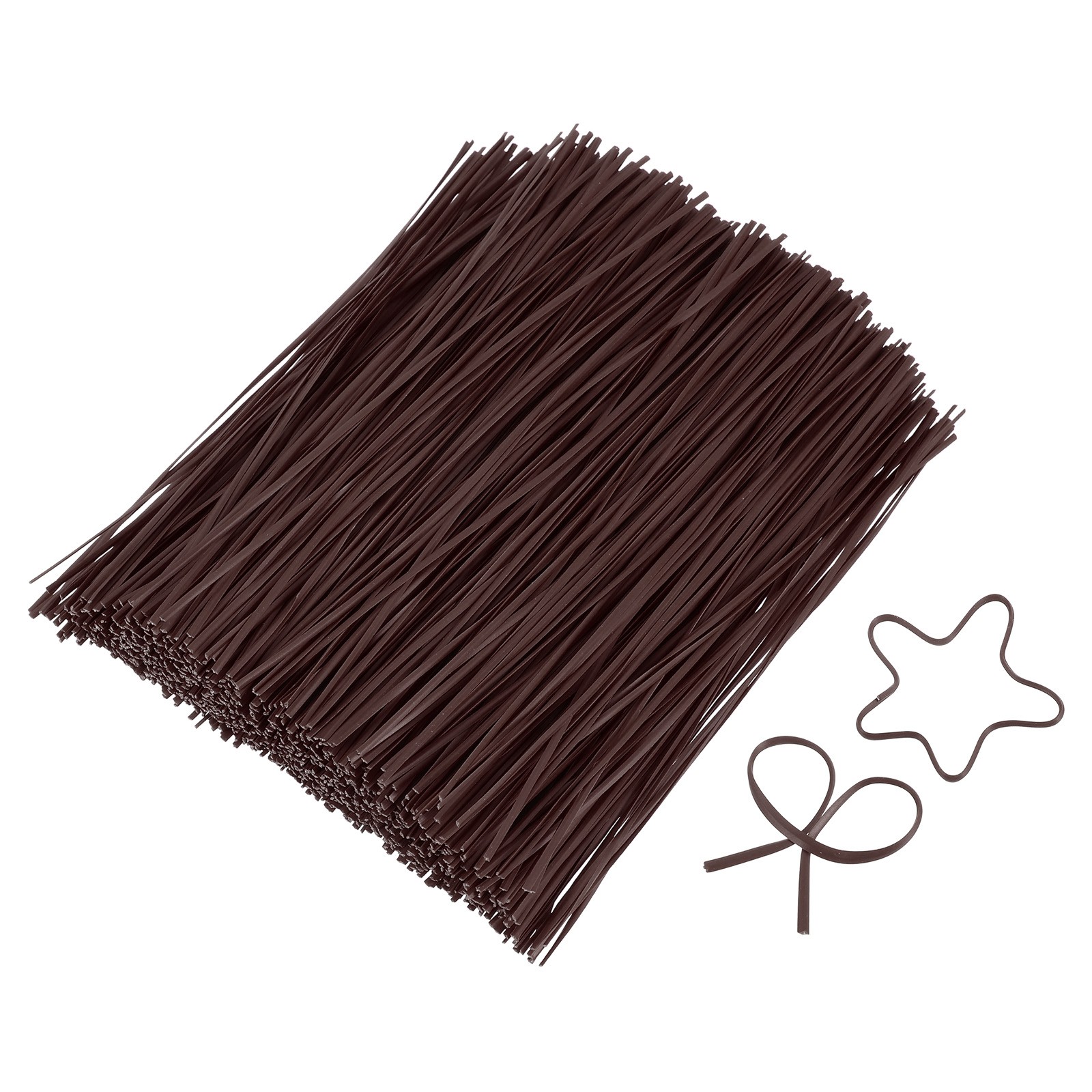 8 Inch Twist Ties, Metallic Twist Tie, 1200 Pack, Brown