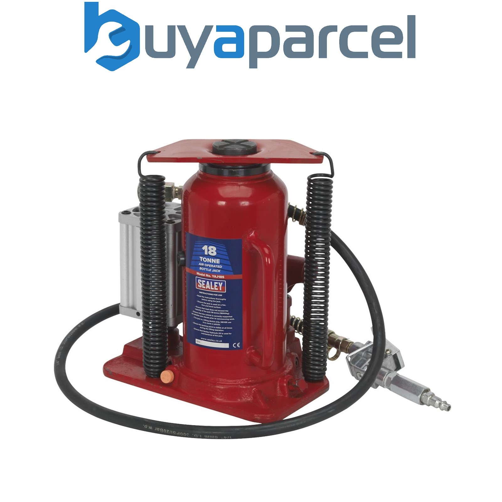 Sealey YAJ18S Air Operated Hydraulic Bottle Jack 18 Tonne