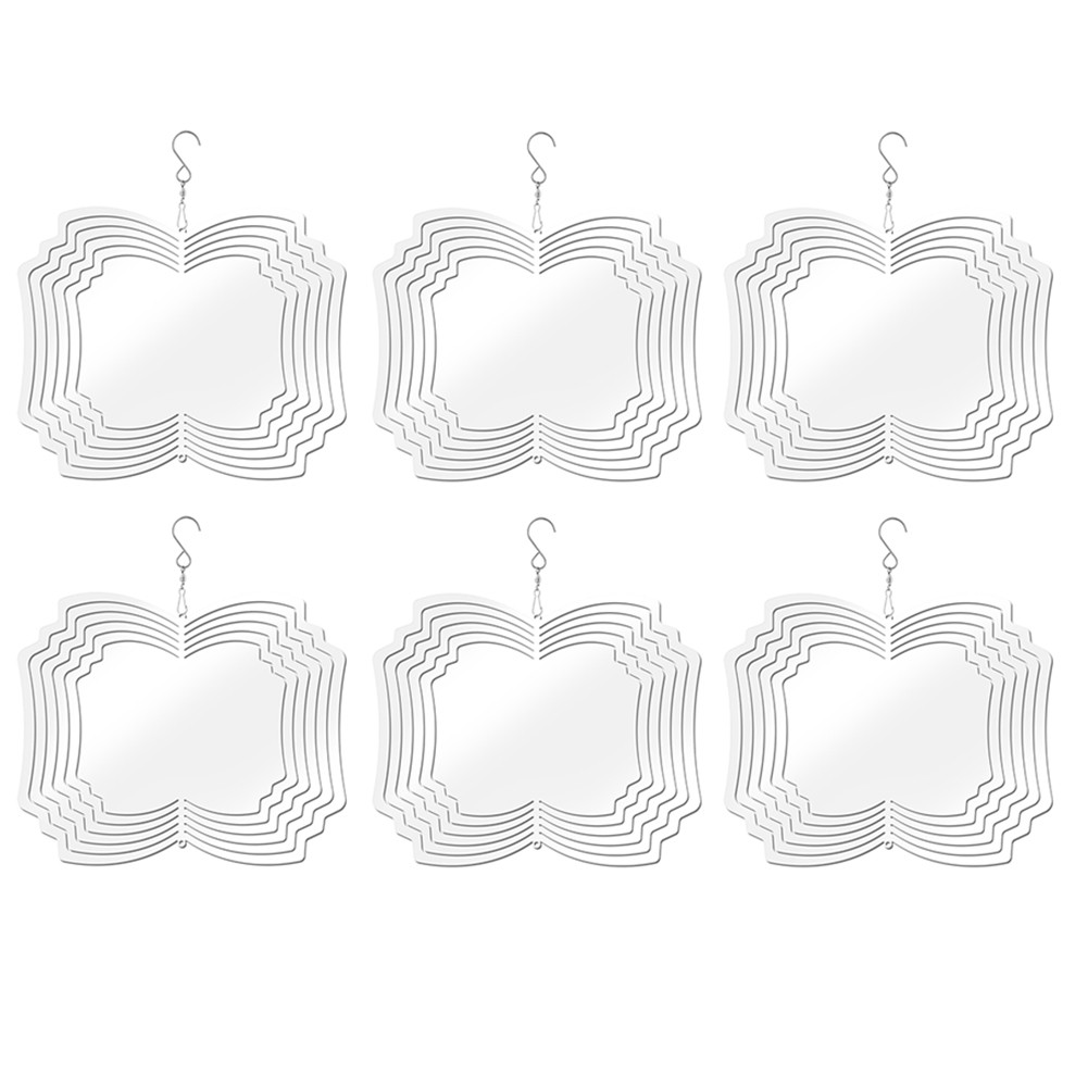 6Pack 8 Inch Sublimation Wind Spinner Blanks 3D Wind Spinners Hanging Wind8282