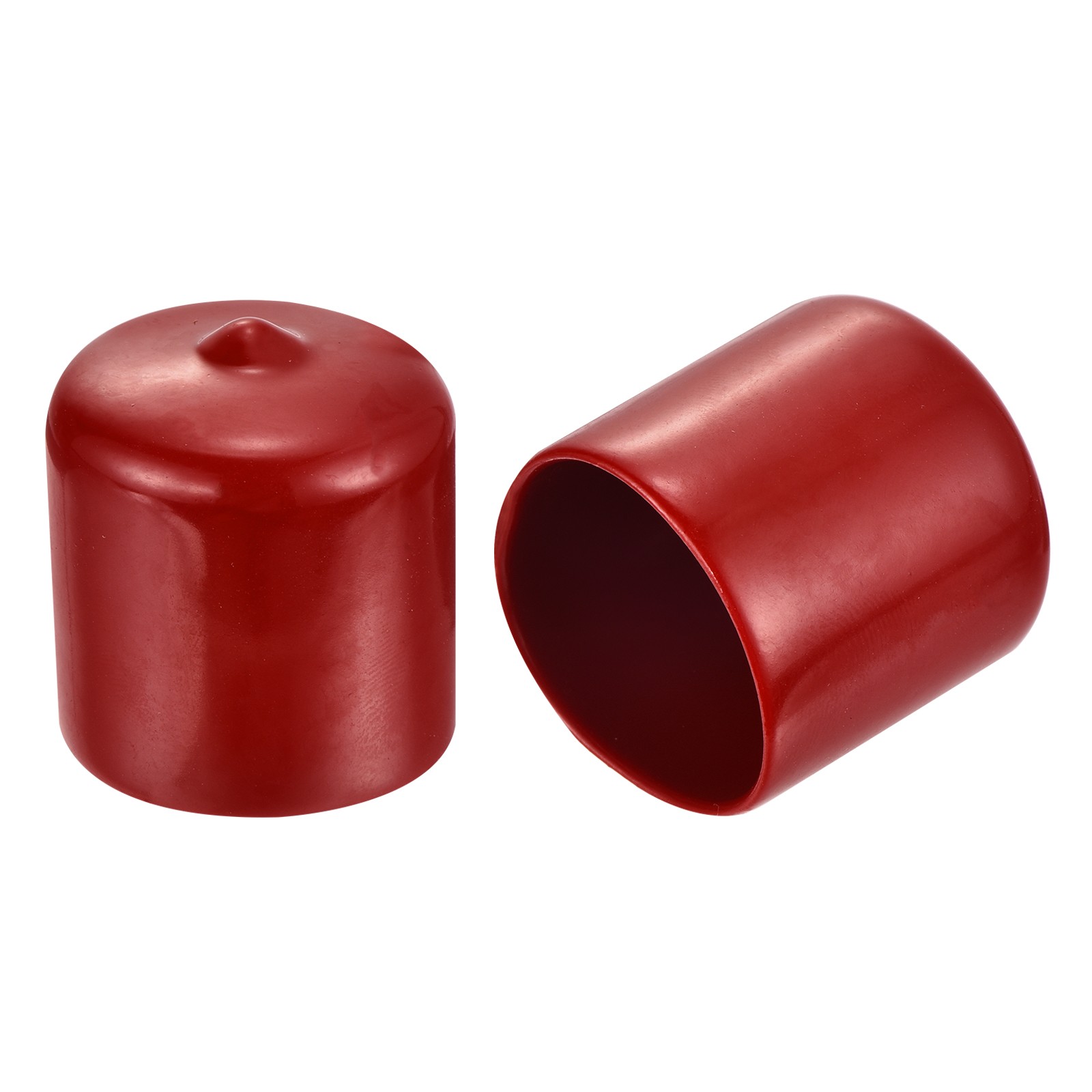 50pcs Round Rubber End Caps 1 3/16"(30mm) Burgundy Red Vinyl Cover Screw