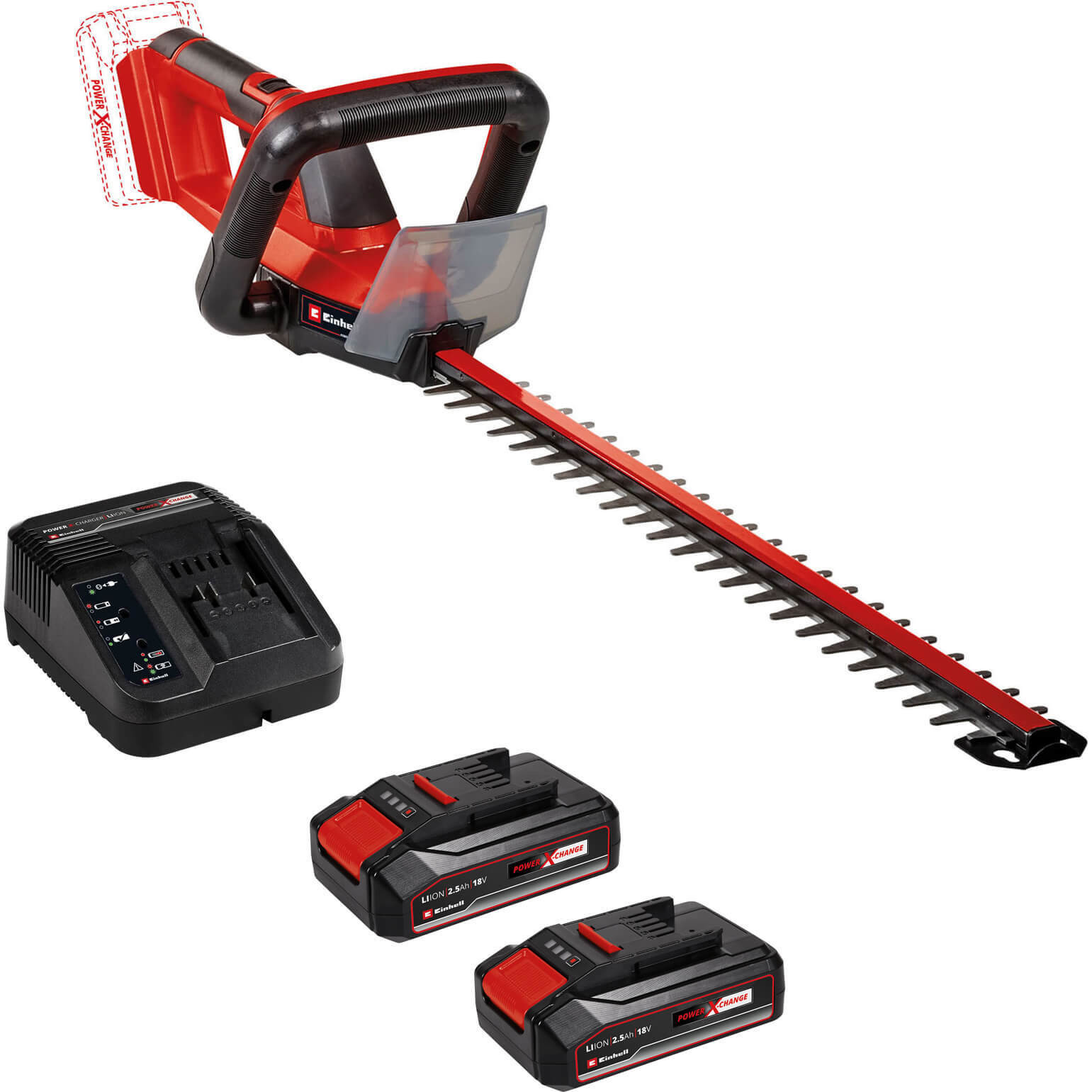 Einhell GC-CH 18/50 Li 18v Cordless Hedge Trimmer 500mm 2 x 2.5ah Li-ion