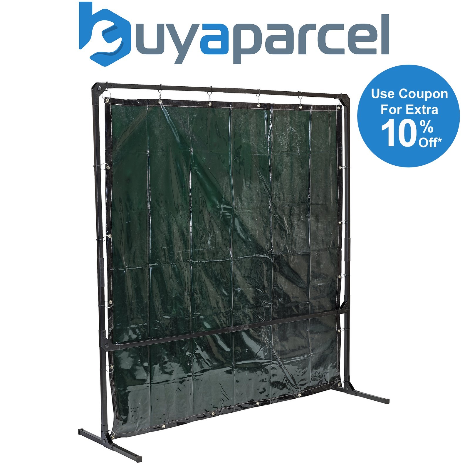 Draper 28406 Welding Curtain with Metal Frame, 6' x 6'