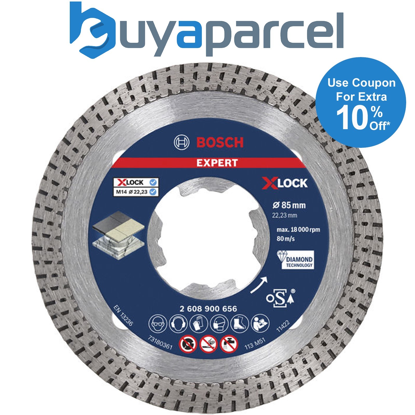 Bosch EXPERT HardCeramic X-LOCK Diamond Cutting Disc 85 x 22.23 x 1.6 x 7mm