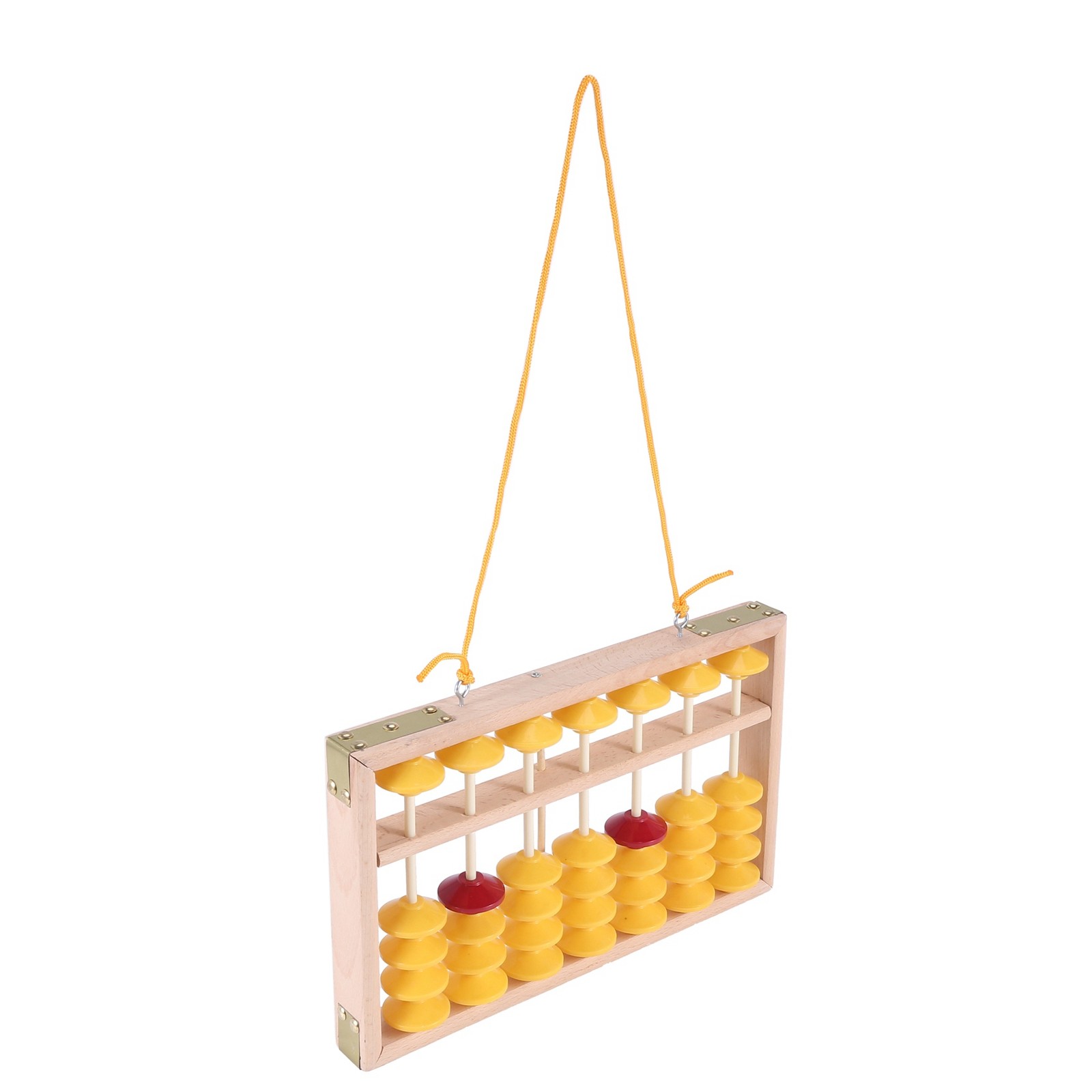 7 Column Non-Slip Hanging Wooden Abacus Chinese Soroban Educational Tool9376