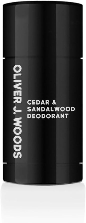 Oliver J. Woods Cedar & Sandalwood Deodorant Stick - Long-Lasting, Skin-Conditi