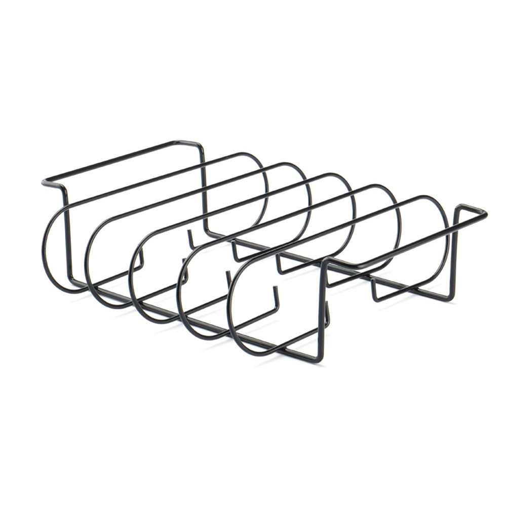 2X(Non-Stick Stainless Steel Rib Rack for Grilling, Holds 4 Rib Racks for7487