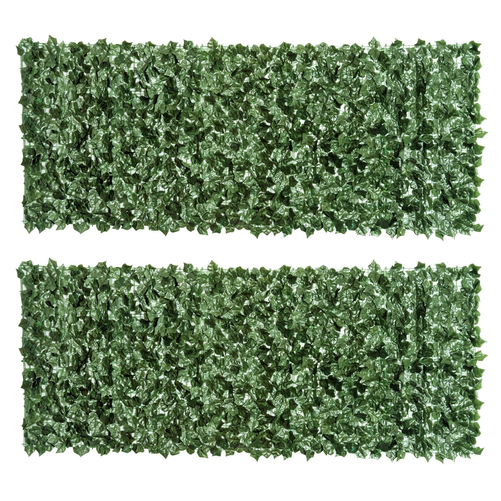 Outsunny 2 PCs Artificial Leaf Hedge Privacy Screen Roll Garden Fence 1m x 2.4m