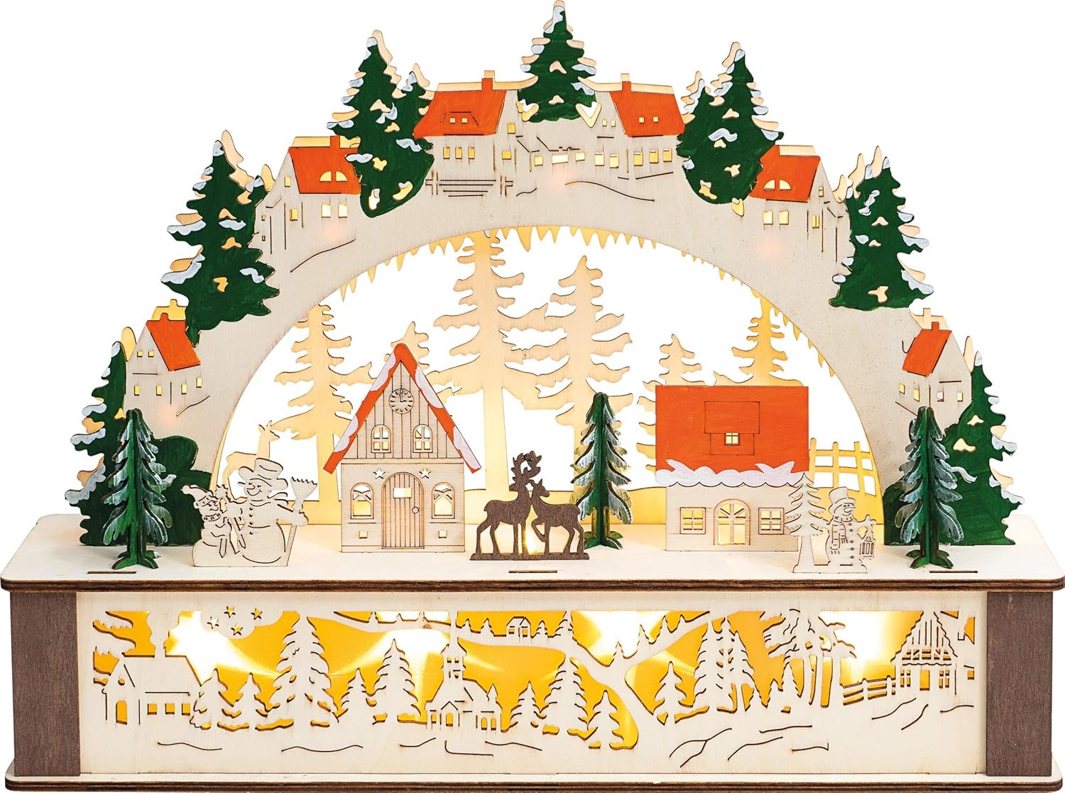 St Helens Home & Garden Battery Powered Wooden Festive Lighting Arch
