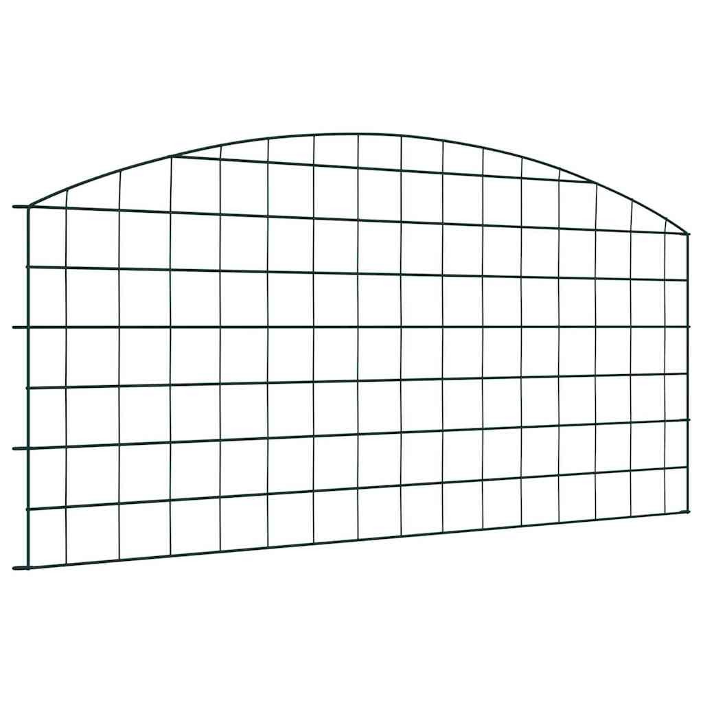 vidaXL Pond Fence Set 5 pcs Green 100 x 50 cm Steel, vidaXL