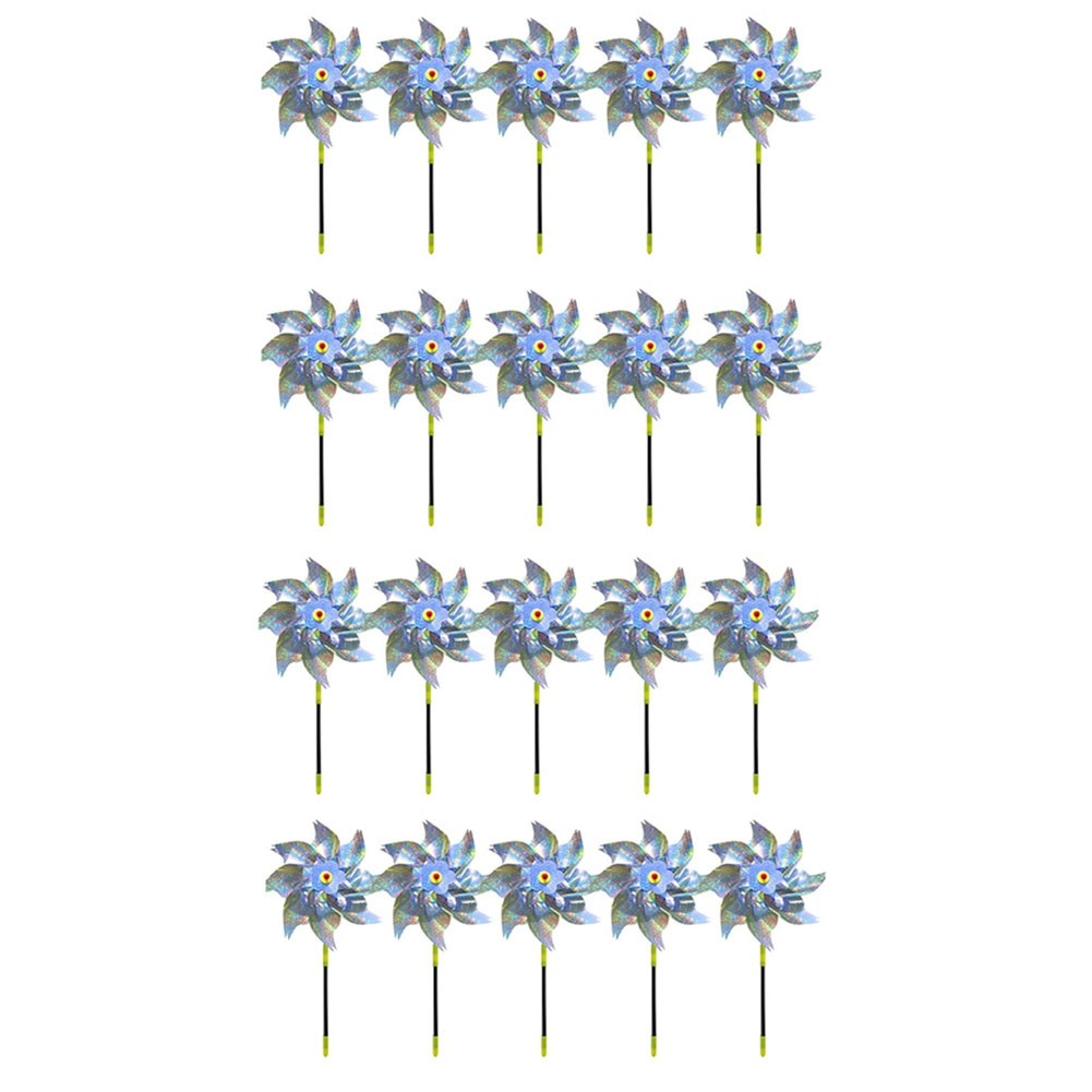 20PCS Reflective Pinwheels with Stakes, Extra Sparkly for Garden Decor,9351