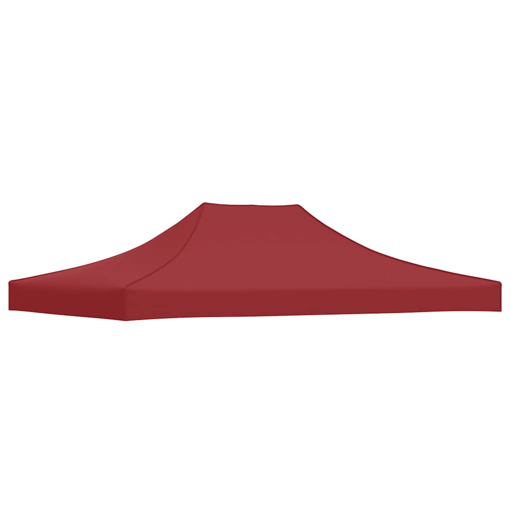 Party Tent Roof 4x3 m Burgundy 270 g/m² Replacement Canopy Gazebo Cover vidaXL