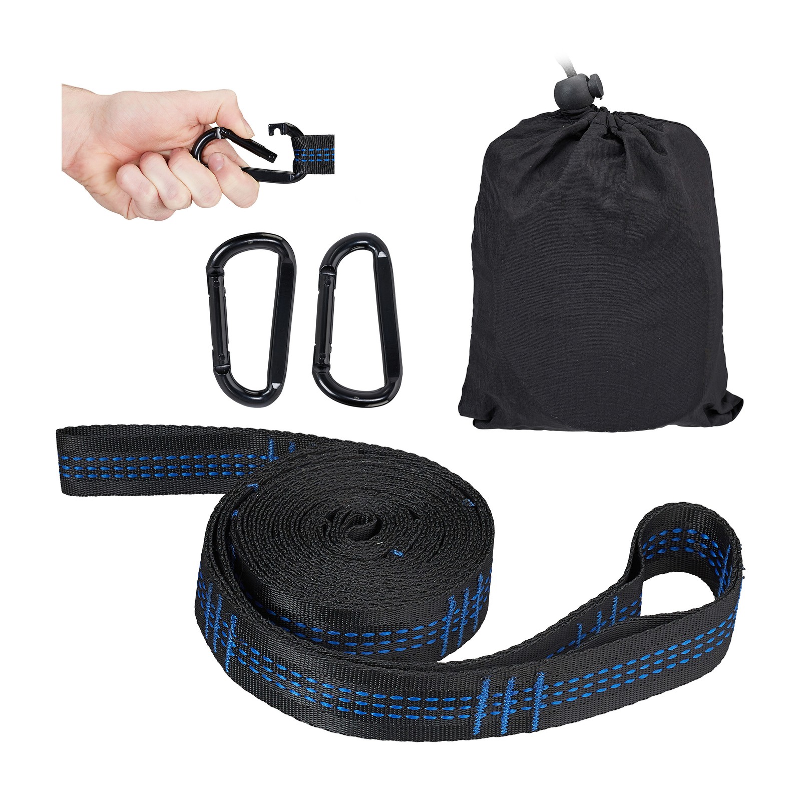 Hammock straps Tree Strap Set Outdoor Swing Accessories 2.5 cm 400 g 2 Hooks